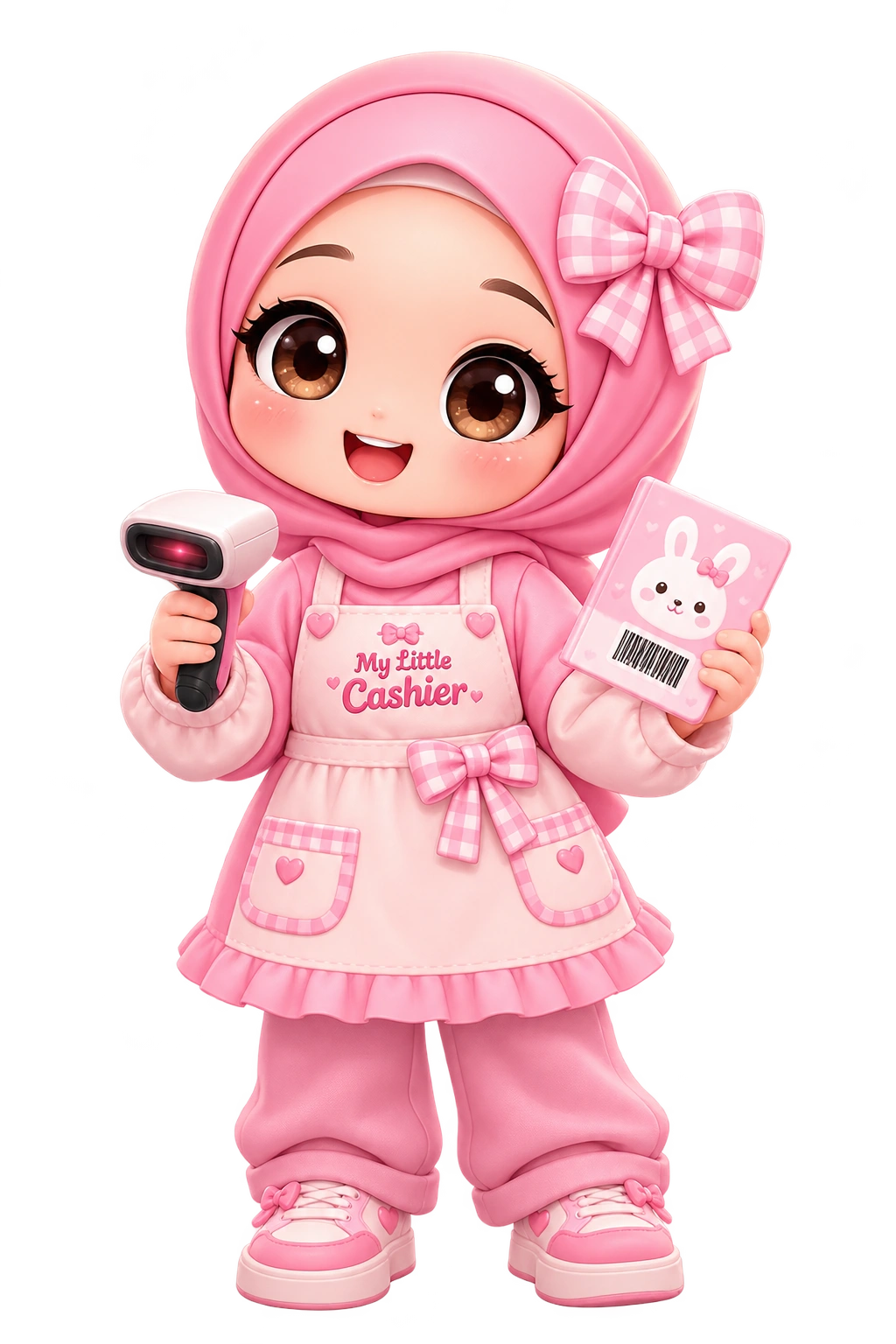 Maskot cashier berhijab My Little Cashier