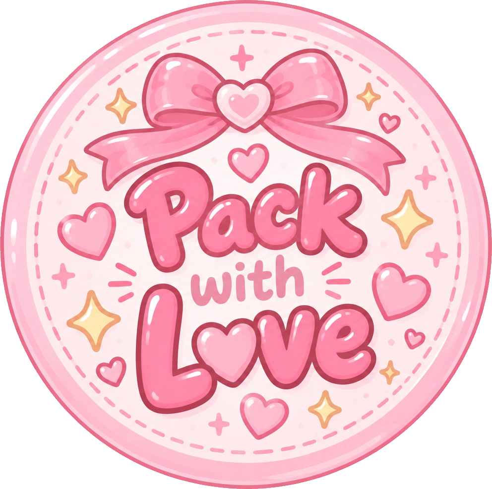 Pack With Love seal sticker