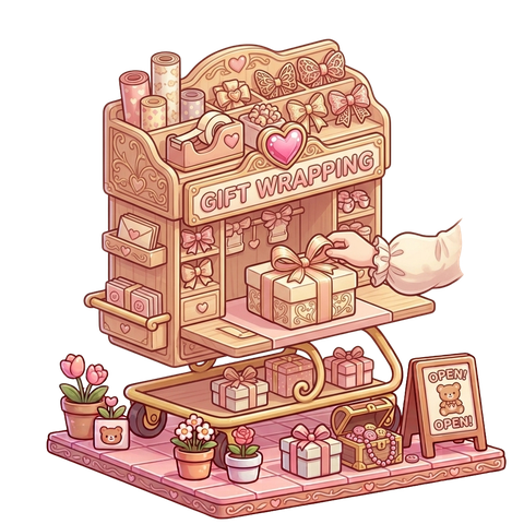 Gift wrapping station